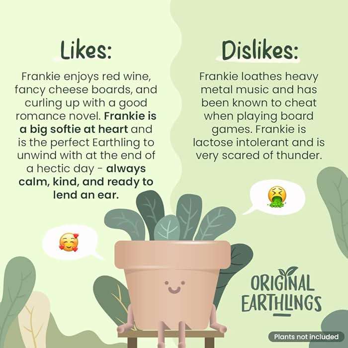 Original Earthlings Sitting Small Plant Pot - 4 Inch Cute Plant Pot - Succulent & Cactus Christmas Planters, Removable Drainage Plug, Cute Decor Plant Gifts for Plant Lovers, Teacher Gifts - Image 6