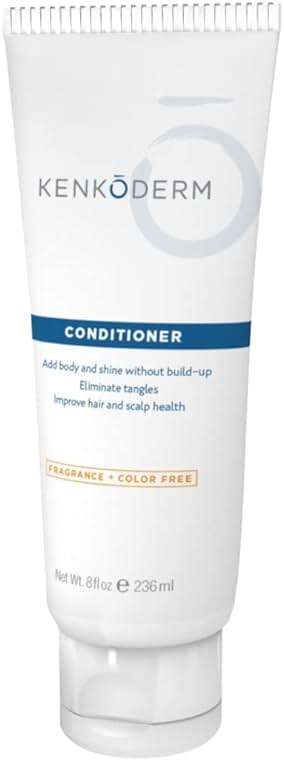 Kenkoderm Conditioner for Sensitive Hair & Skin with 3 Percent Salicylic Acid, Anti-Dandruff Deep Moisturizer for Itchy or Dry Scalp Relief, Color & Fragrance Free, 8-Ounce Tube - Image 1