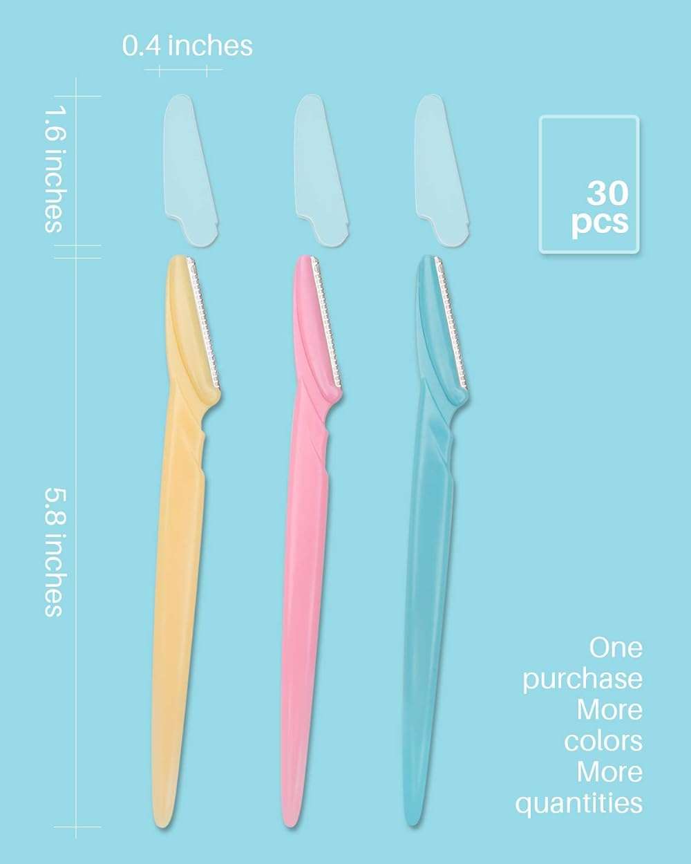 MoHern Dermaplaning Tool for Face, 30 Pcs Dermaplane Razor for Face, Multipurpose Face Razors for Women and Men, Multi-Color - Image 2