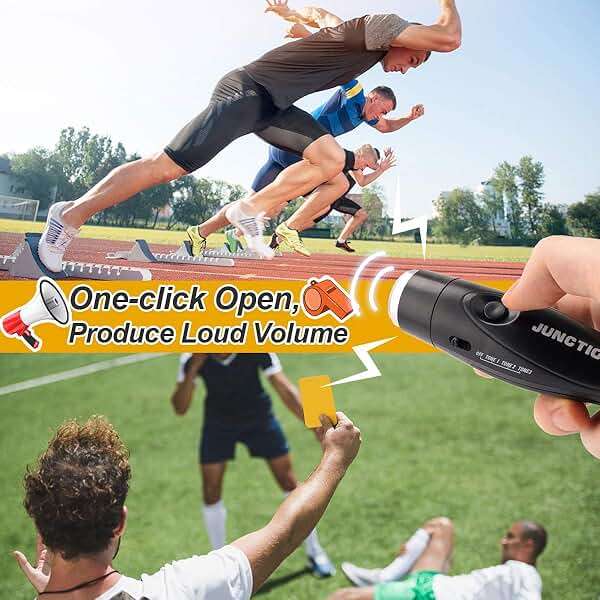 UNIWA Electronic Whistle, Battery Operated Whistle Adjustable 3 Different Loud Whistle Sounds with Lanyard Handheld Electronic Whistles for Referees Volleyball Coaches Teacher, Soccer Sports Whistle - Image 4