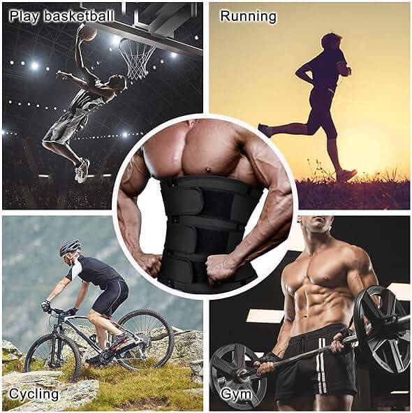 Hidyliu Mens Workout Waist Trainer Neoprene Corset Sauna Sweat Trimmer Cincher Slimming Belly with Belts - Image 6