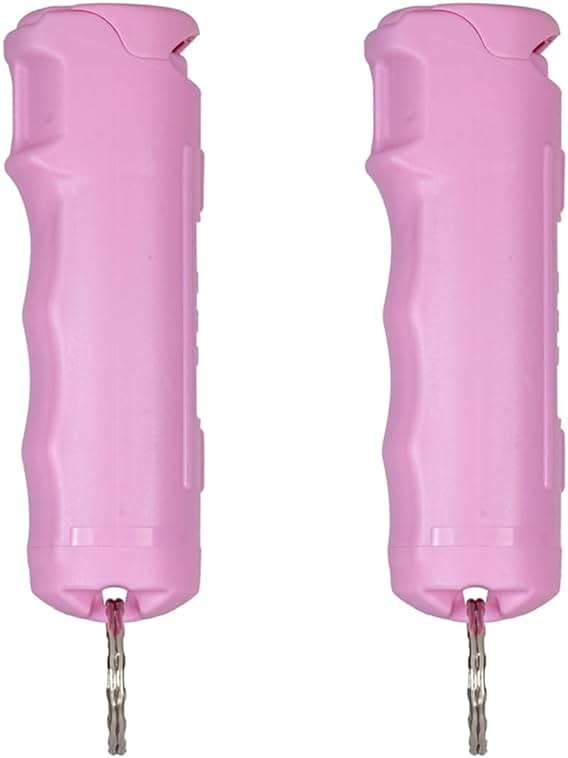 Police Magnum Keychain Pepper Spray Flip Top Safety 2 Pack 1/2oz - Maximum Heat Strength OC with Dye - Tactical Small Compact Case Holder - for Women & Men's Self Defense - Made in The USA - Image 1
