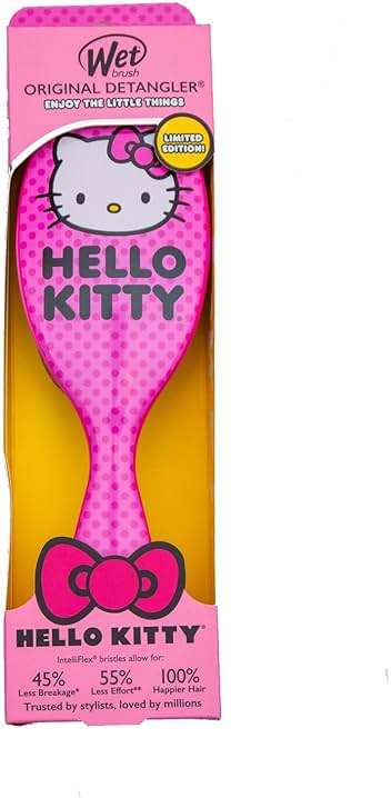 Wet Brush Original Detangling Brush, Hello Kitty Pink - All Hair Types - Ultra-Soft IntelliFlex Bristles Glide Through Tangles with Ease, 1 Count - Image 4