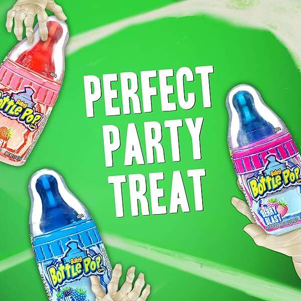 Baby Bottle Pop Candy Lollipops Variety Pack - 10 Ct Individually Wrapped Suckers with Powdered Dip - Assorted Bulk Candy for Kids Party Favors, Goodie Bags, Baby Shower & Gender Reveal - Image 6
