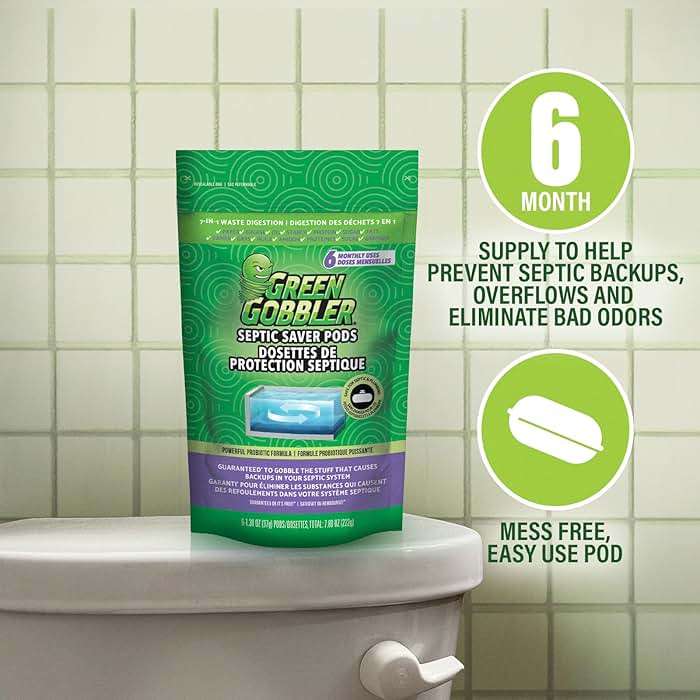 Green Gobbler Septic Tank Treatment Packets, 12 Month Supply - Powerful Natural Bacterial & Enzymes to Prevent Costly Septic Issues, Back-Ups, Foul Odor - Image 7