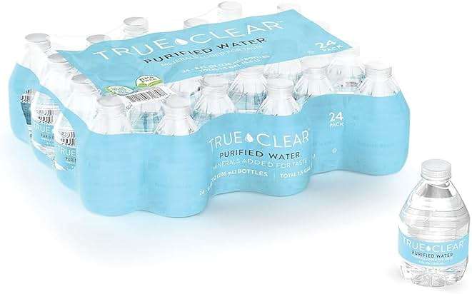Staples True Clear Purified Drinking Water, 8 fl oz Bottles, 24-Pack, BPA-Free Recyclable Bottles for Lunches, Travel, Sports and Office Breakrooms - Image 2