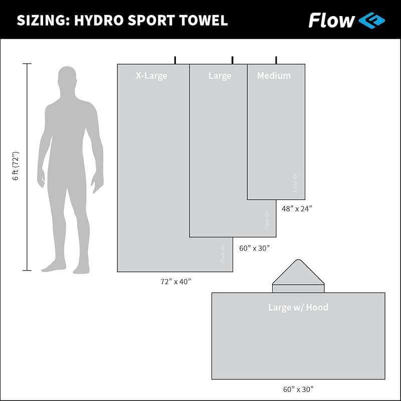 Flow Hydro Sport Towel - Microfiber Quick Dry Swimming Towels for Swim, Pool, Triathlon, and Other Water Sports in Medium, Large, Extra Large, and Hooded Sizes (Purple, Medium (48" x 24")) - Image 2