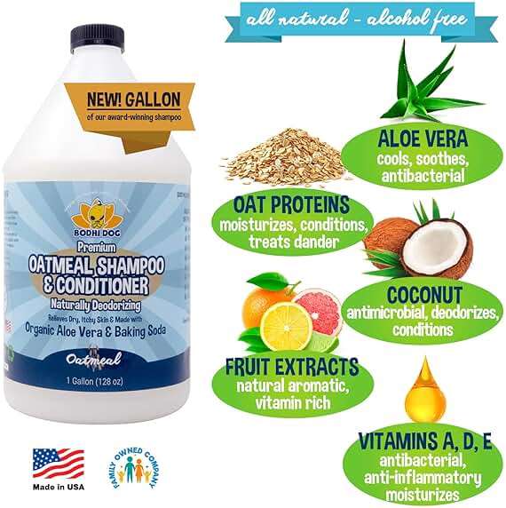 Bodhi Dog Natural Oatmeal Dog Shampoo & Conditioner - Hypoallergenic Formula - Naturally Deodorize Dogs, Cats & Pets - Moisturizes Dry, Itchy & Sensitive Skin - Made in USA (1 Gallon) - Image 4