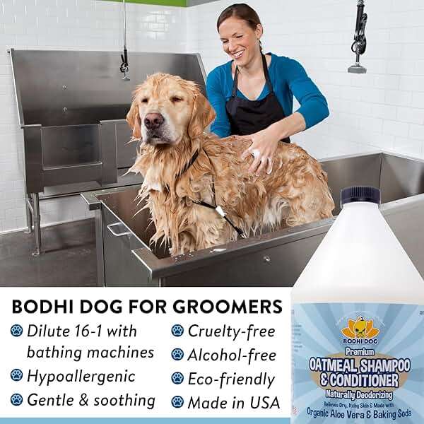 Bodhi Dog Natural Oatmeal Dog Shampoo & Conditioner - Hypoallergenic Formula - Naturally Deodorize Dogs, Cats & Pets - Moisturizes Dry, Itchy & Sensitive Skin - Made in USA (1 Gallon) - Image 6