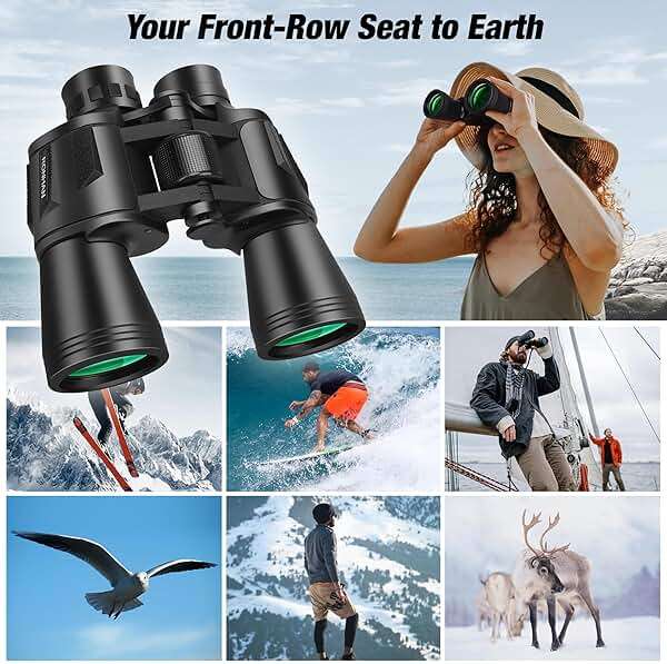 RONHAN Binoculars for Adults High Powered, Military HD Professional/Daily Waterproof 20x50 Binoculars for Bird Watching Travel Hunting Football Games Stargazing with Carrying Case & Strap - Image 5