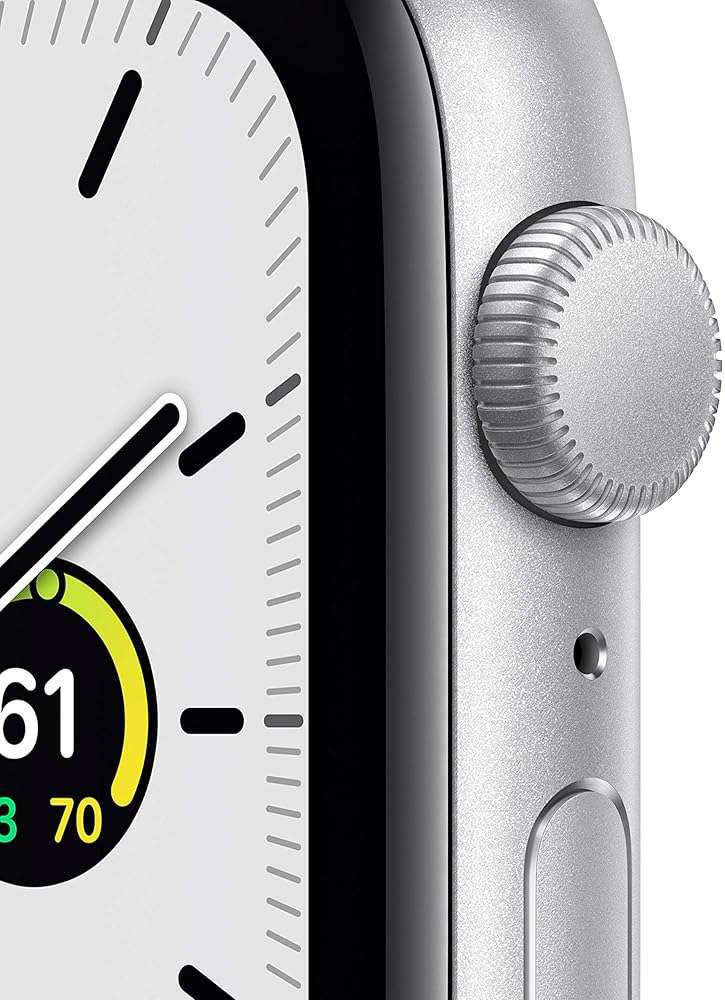 Apple Watch SE (GPS, 40mm) - Silver Aluminum Case with White Sport Band (Renewed) - Image 2