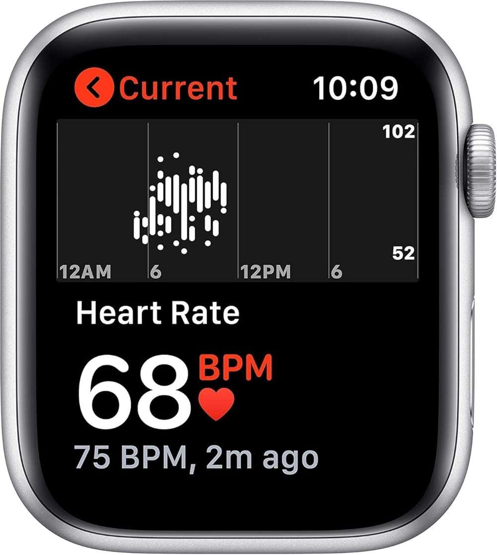 Apple Watch SE (GPS, 40mm) - Silver Aluminum Case with White Sport Band (Renewed) - Image 4