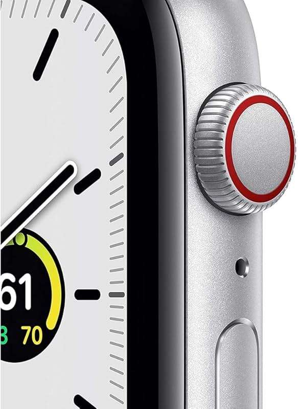 Apple Watch SE (GPS + Cellular, 40mm) - Silver Aluminum Case with White Sport Band (Renewed) - Image 2
