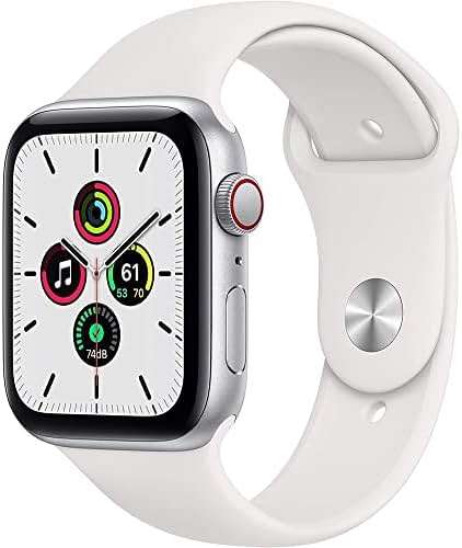 Apple Watch SE (GPS + Cellular, 40mm) - Silver Aluminum Case with White Sport Band (Renewed) - Image 4