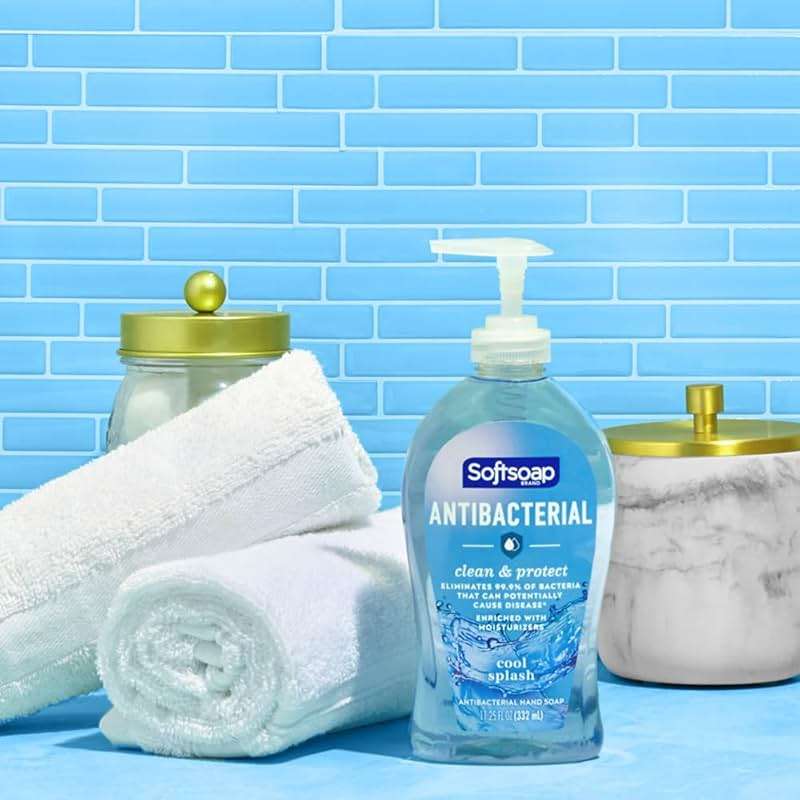 Softsoap Antibacterial Hand Soap, Eliminates 99% of Bacteria, Bathroom or Kitchen Hand Soap, Cool Splash Scent, 11.25 fl oz (6 Pack) - Image 15
