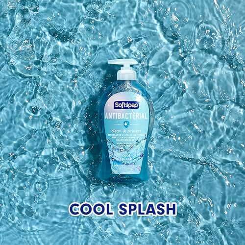 Softsoap Antibacterial Hand Soap, Eliminates 99% of Bacteria, Bathroom or Kitchen Hand Soap, Cool Splash Scent, 11.25 fl oz (6 Pack) - Image 9