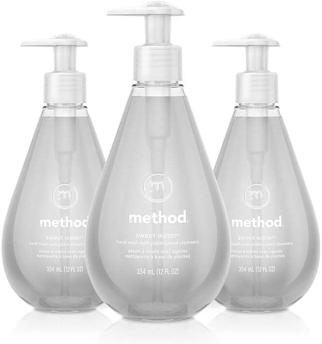 Method Gel Hand Soap, Sweet Water, 12 fl oz (Pack of 3) - Image 1