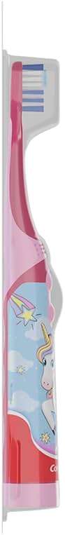 Colgate Kids Battery Powered Toothbrush, Kids Battery Toothbrush with Included AA Battery, Extra Soft Bristles, Flat-Laying Handle to Prevent Rolling, Unicorn Toothbrush, 1 Pack - Image 5