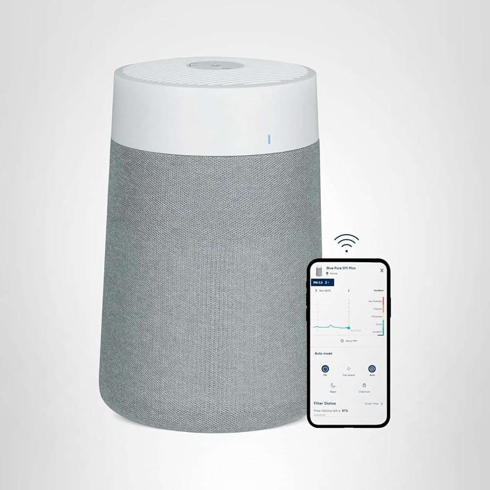 BLUEAIR Blue Pure 511i Max Smart Air Purifier for Bedroom & Small Rooms up to 1,138 Sq Ft, HEPASilent Air Cleaner for Pets, Allergies, Smoke & Dust, Quiet WiFi Air Purifier with Auto Mode - Image 14