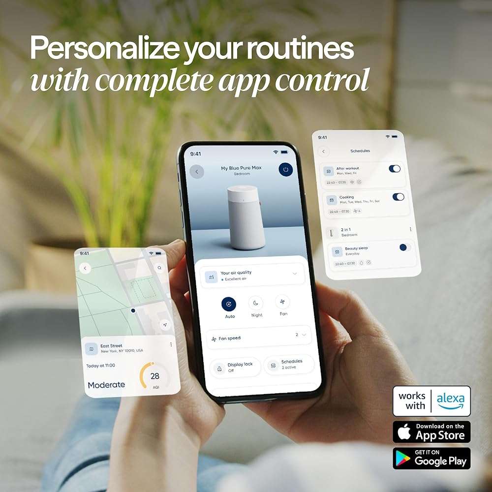 BLUEAIR Blue Pure 511i Max Smart Air Purifier for Bedroom & Small Rooms up to 1,138 Sq Ft, HEPASilent Air Cleaner for Pets, Allergies, Smoke & Dust, Quiet WiFi Air Purifier with Auto Mode - Image 10