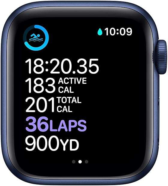 Apple Watch Series 6 (GPS, 40mm) - Blue Aluminum Case with Deep Navy Sport Band (Renewed) - Image 4