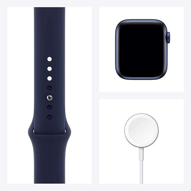 Apple Watch Series 6 (GPS, 40mm) - Blue Aluminum Case with Deep Navy Sport Band (Renewed) - Image 7