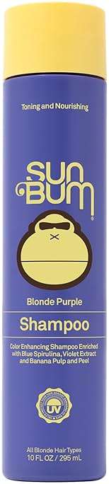 Sun Bum Blonde Purple Shampoo - Cleanses and Prevents Dryness with Deep Moisturizing and Brightening Formula - Color Enhancing and Toning Treatment for Blonde Hair - Color Firendly - 10 oz - Image 1