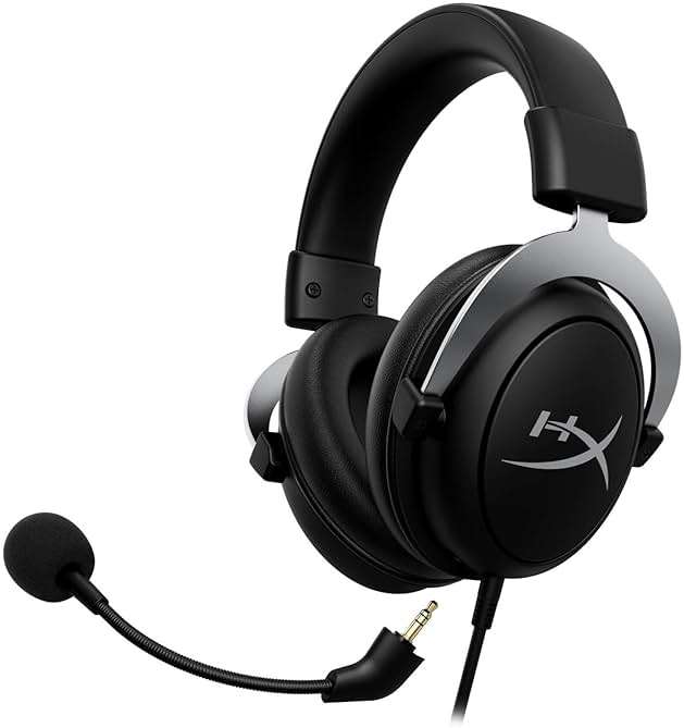 HyperX CloudX, Official Xbox Licensed Gaming Headset, Compatible with Xbox One and Series X|S, Memory Foam Ear Cushions, Detachable Noise-Cancelling Mic, in-line Audio Controls,Black/ Silver - Image 3