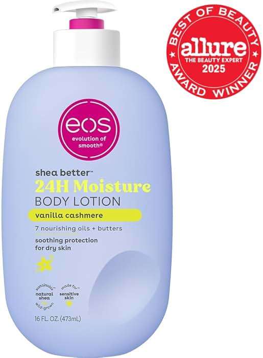 eos Shea Better Body Lotion Vanilla Cashmere, 24-Hour Moisture Skin Care, Lightweight & Non-Greasy, Natural Shea, Vegan, Vanilla Body Lotion, 16 fl oz - Image 2