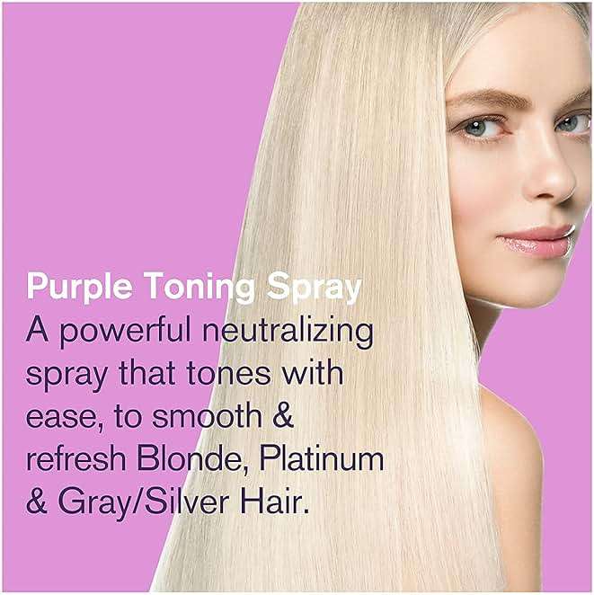 Blonde Toner Spray. Purple Leave In Toning Hair Treatment to Remove Brassy Surface Tones in Blonde, Platinum & Gray/Silver Hair. Paraben & Sulfate Free-PETA Approved Cruelty-free. - Image 2