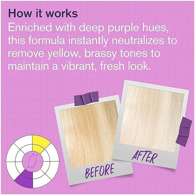 Blonde Toner Spray. Purple Leave In Toning Hair Treatment to Remove Brassy Surface Tones in Blonde, Platinum & Gray/Silver Hair. Paraben & Sulfate Free-PETA Approved Cruelty-free. - Image 4