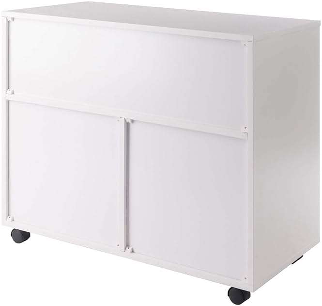 Winsome Halifax Mobile Storage Cabinet with 1 Door & 5 Drawers in White, Stylish & Functional Home Storage Cabinet for Filing, Kitchen Organization, Moveable Furniture for Office, Dorms, Apartments - Image 9