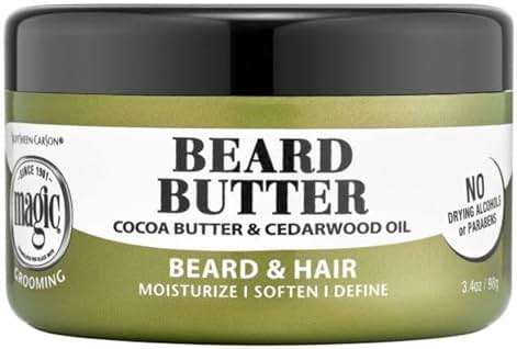 SoftSheen-Carson Magic Men's Grooming Conditioning Beard Butter With Cocoa Butter and Cedarwood Oil, Moisturizes, Softens and Define With No Drying Alcohol, 3.5 ounces - Image 1