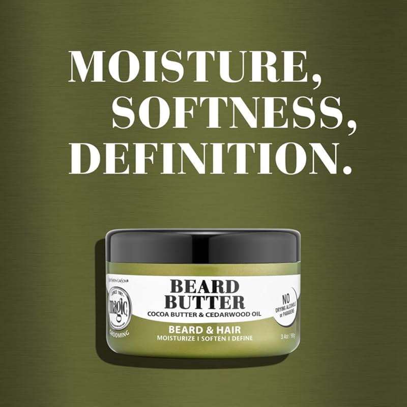SoftSheen-Carson Magic Men's Grooming Conditioning Beard Butter With Cocoa Butter and Cedarwood Oil, Moisturizes, Softens and Define With No Drying Alcohol, 3.5 ounces - Image 3