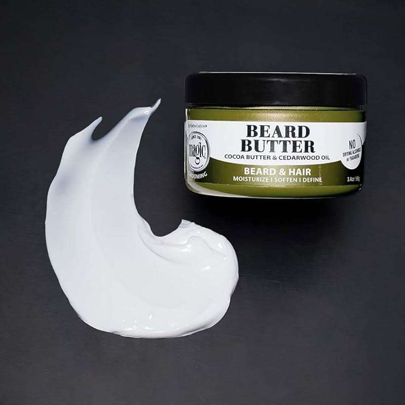 SoftSheen-Carson Magic Men's Grooming Conditioning Beard Butter With Cocoa Butter and Cedarwood Oil, Moisturizes, Softens and Define With No Drying Alcohol, 3.5 ounces - Image 4