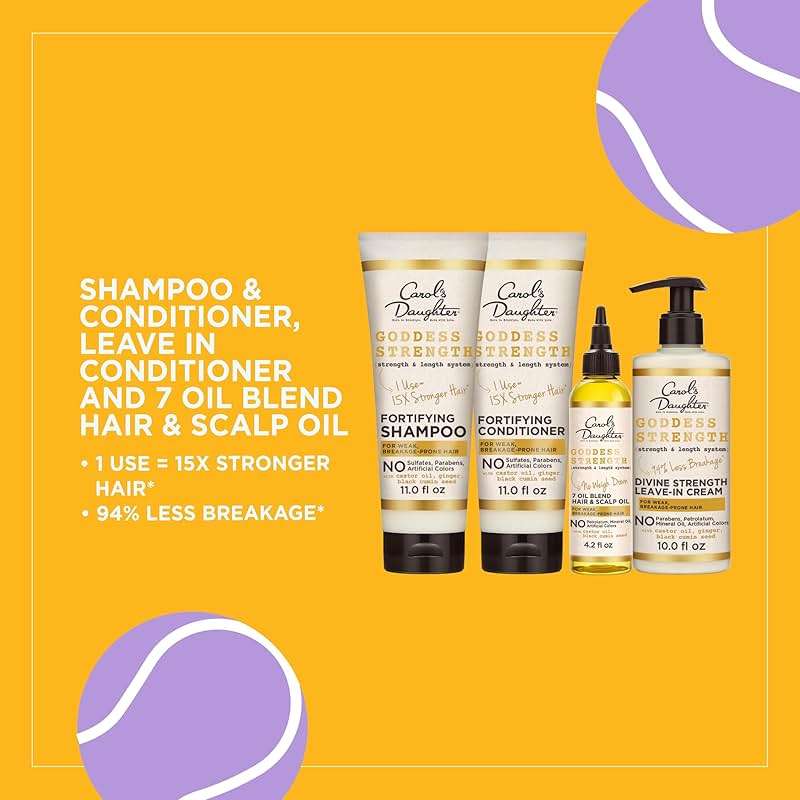 Carol's Daughter Goddess Strong Bundle: Hair Care Kit with Shampoo, Conditioner, Leave-In Treatment and Scalp Oil, 4 Items - Image 5