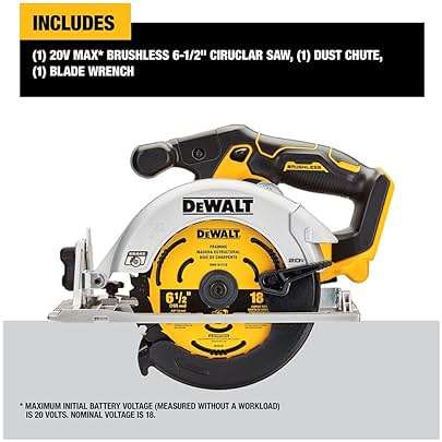 DEWALT 20V MAX* 6-1/2 in. Brushless Cordless Circular Saw, Tool Only (DCS565B) - Image 3
