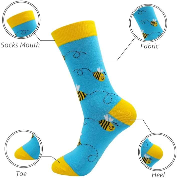 TOEJYJ Women Fun Socks， Colorful Crazy Cool Funny Socks， Pattern Funky Novelty Socks Size 9-11 - Image 5