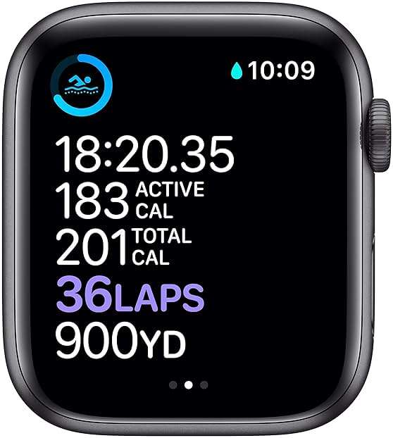 Apple Watch Series 6 (GPS, 44mm) - Space Gray Aluminum Case with Black Sport Band (Renewed) - Image 4