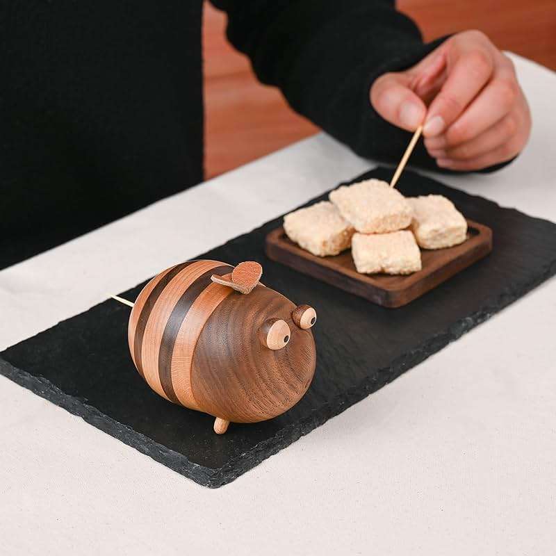 Bee Toothpick Holder Dispenser - Unique Kitchen Gadgets for Home Decor and Gifts, Cute Kitchen Accessories for Bee Lovers, Bee Decor - Perfect Kitchen Gifts Idea--Includes 150 Pcs Toothpicks - Image 4
