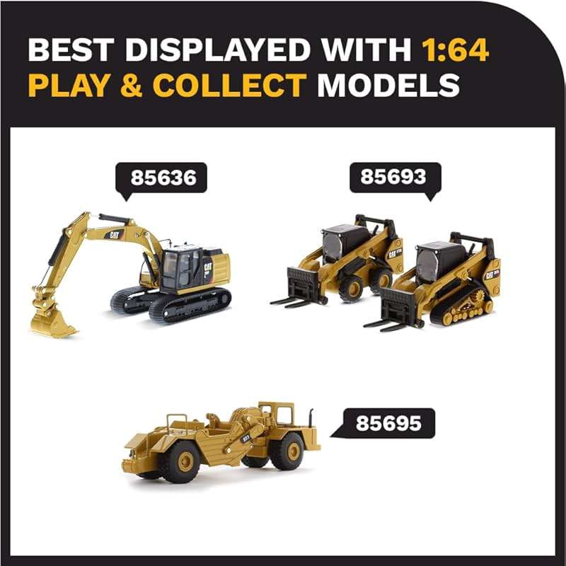 Diecast Masters 1:64 Caterpillar D6R XL Bulldozer, Play & Collect Series Cat Trucks & Construction Equipment | 1:64 Scale Model Diecast Collectible Model 85691 - Image 7