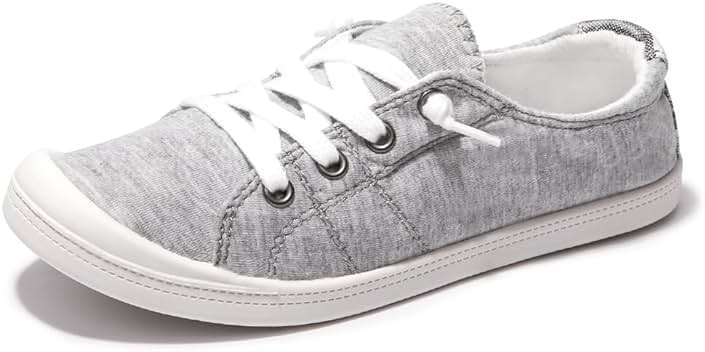 Women's Slip On Canvas Sneaker Low Top Casual Walking Shoes Classic Comfort Flat Fashion Sneakers - Image 1