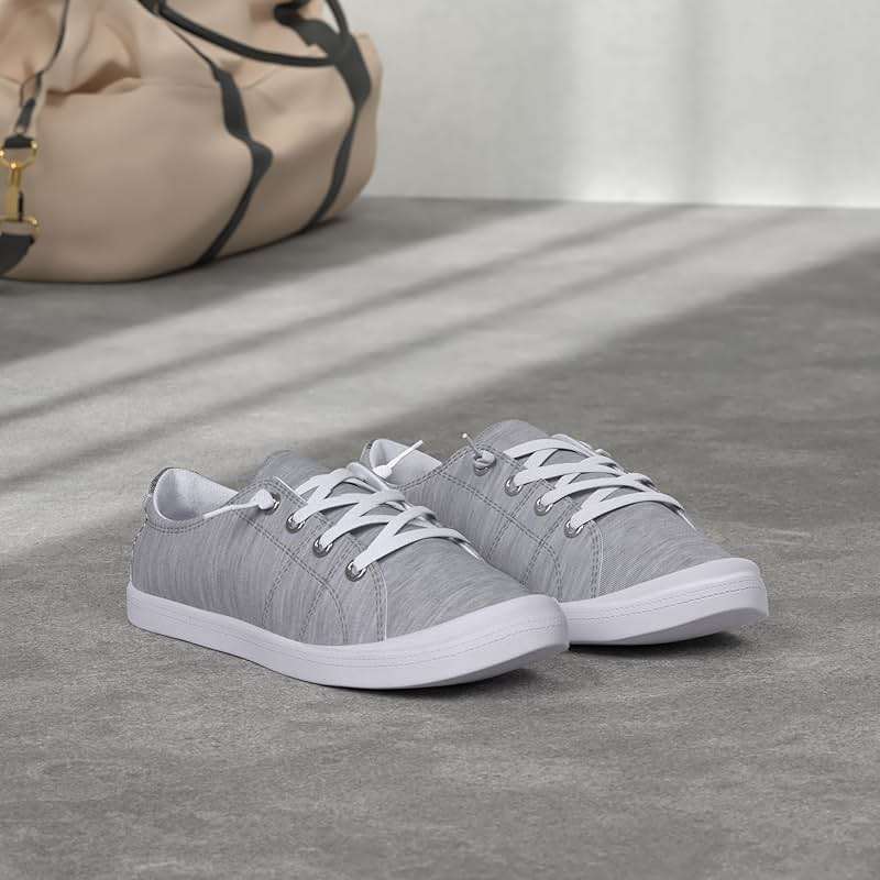 Women's Slip On Canvas Sneaker Low Top Casual Walking Shoes Classic Comfort Flat Fashion Sneakers - Image 2