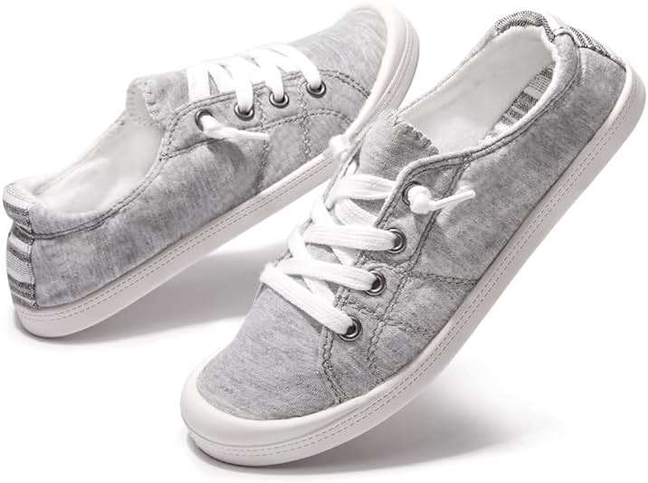 Women's Slip On Canvas Sneaker Low Top Casual Walking Shoes Classic Comfort Flat Fashion Sneakers - Image 7