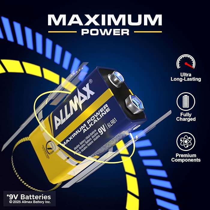 Allmax 9V Maximum Power Alkaline Batteries (48 Count) – Ultra Long-Lasting, Leakproof Design, 7-Year Shelf Life, Maximum Performance (9 Volt) - Image 2