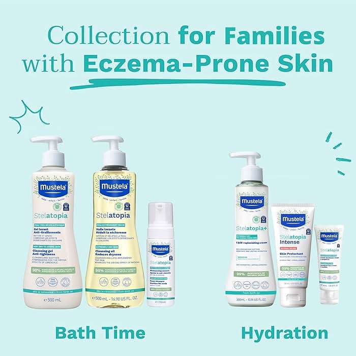 Mustela Stelatopia Eczema-Prone Skin Cleansing Gel - Baby Face & Body Wash with Natural Avocado & Sunflower Oil - Fragrance-Free & Tear Free - Image 7