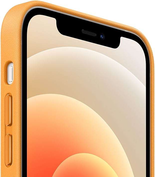 Apple iPhone 12 and iPhone 12 Pro Leather Case with Magsafe - California Poppy - Image 2
