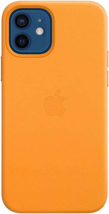 Apple iPhone 12 and iPhone 12 Pro Leather Case with Magsafe - California Poppy - Image 4