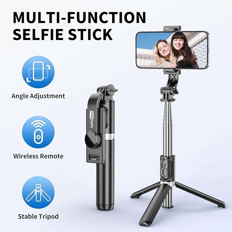 Selfie Stick Tripod, All in One Extendable & Portable iPhone Tripod Selfie Stick with Wireless Remote Compatible with iPhone 17 16 15 14 13 12 pro Xs Max, Galaxy Note10/S20/S10/OnePlus 9/9 PRO etc - Image 2