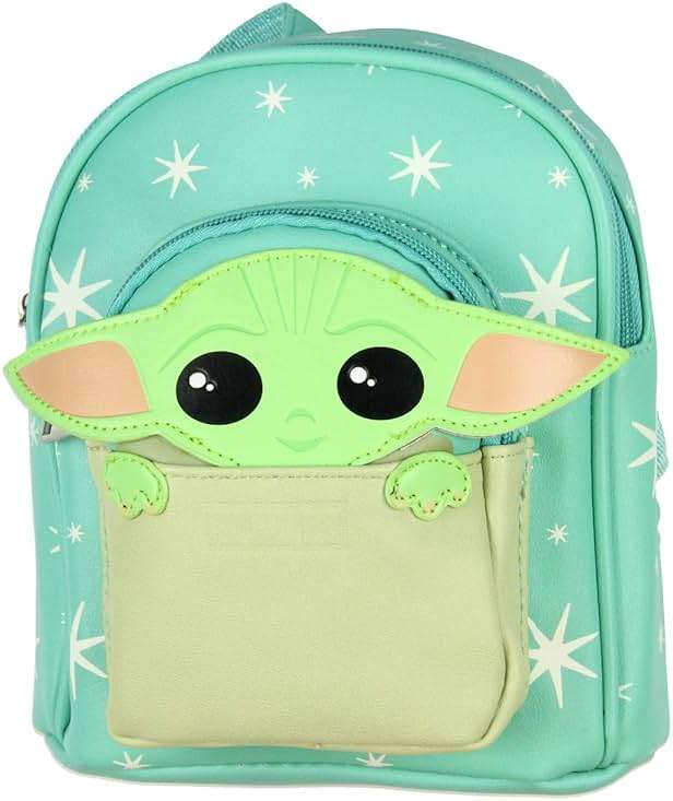 Bioworld Star Wars The Mandalorian Baby Groku The Child Micro Mini Backpack Shoulder Bag 9" - Image 1